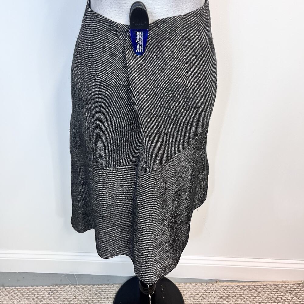 Anne Klein Skirt size 6 Black White Tweed Bias A Line Knee Stretch Career Suit - Picture 7 of 8